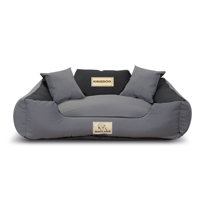 KINGDOG KINMIC75/65C-SZ легло за куче, 75x65 cm, сиво и черно