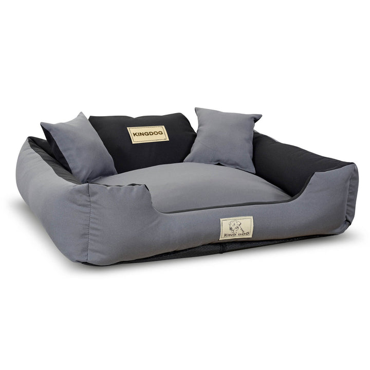 KINGDOG KINMIC100/75C-SZ легло за куче, 100x75 cm, сиво и черно