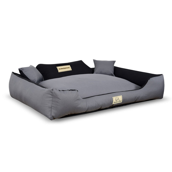 KINGDOG KINMIC115/95C-SZ легло за куче, 115x95 cm, сиво и черно