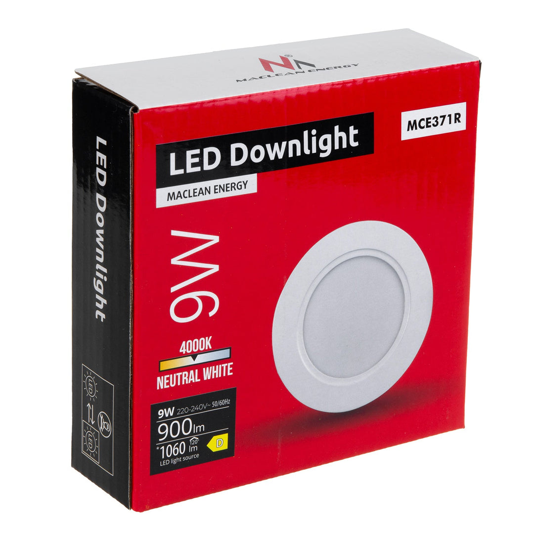LED панел за таван Maclean, вграден SLIM, 9W, неутрално бял 4000K, 120*26mm, 900lm, MCE371 R