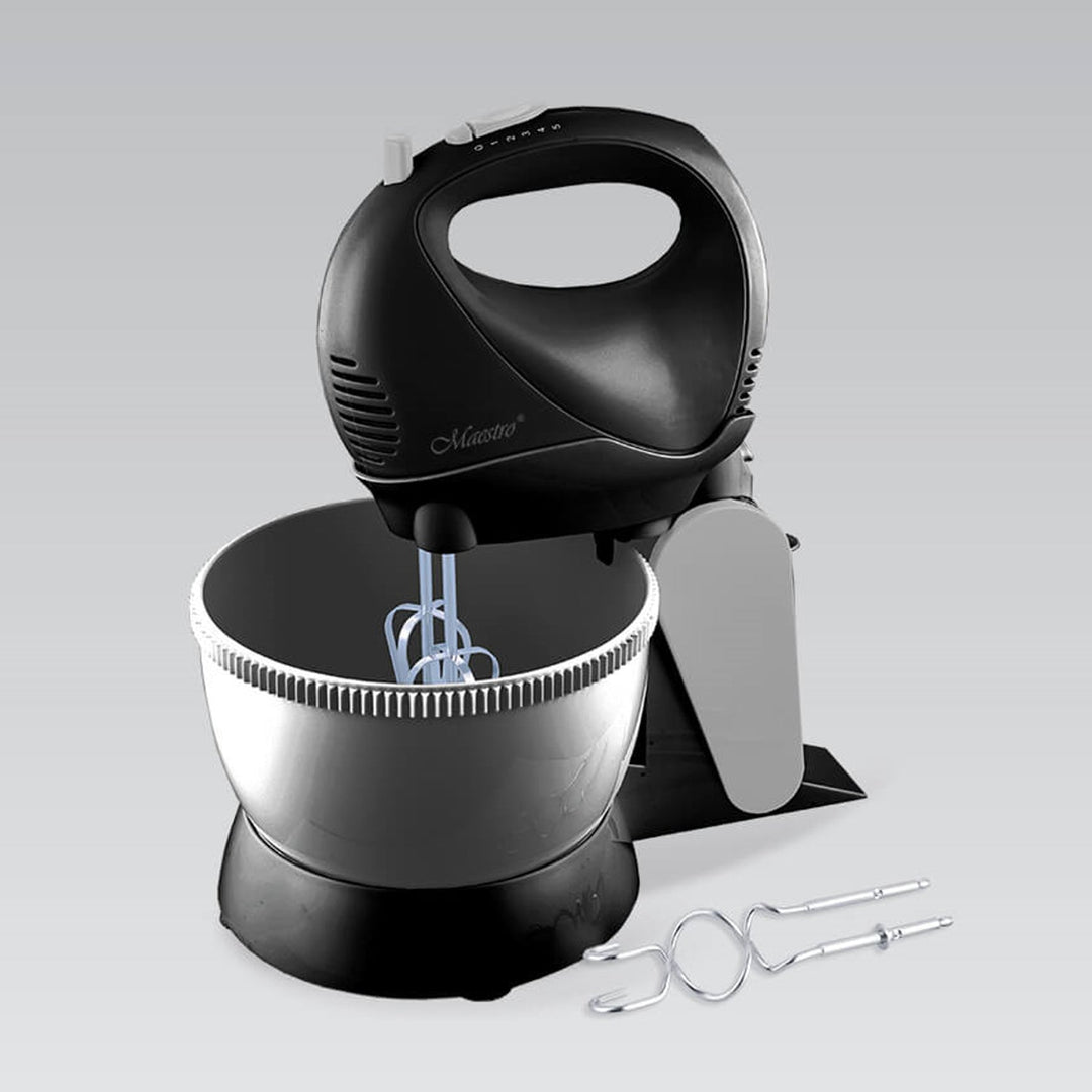 Миксер Maestro, въртяща се купа, 5 скорости, функция Turbo, 600 W, черен, MR-550
