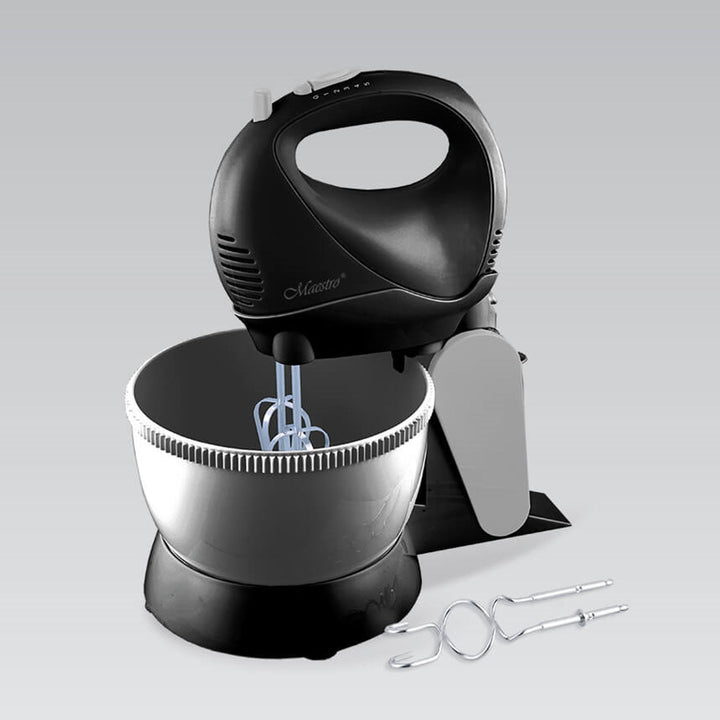 Миксер Maestro, въртяща се купа, 5 скорости, функция Turbo, 600 W, черен, MR-550