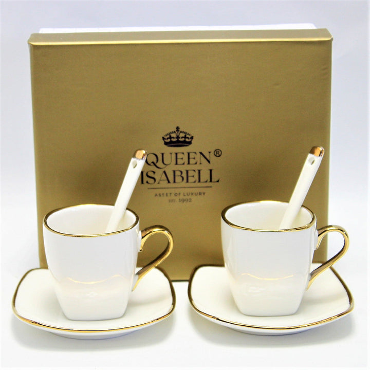 Порцеланови чаши за еспресо Queen Isabell с чинийки, комплект W23GD06-06464
