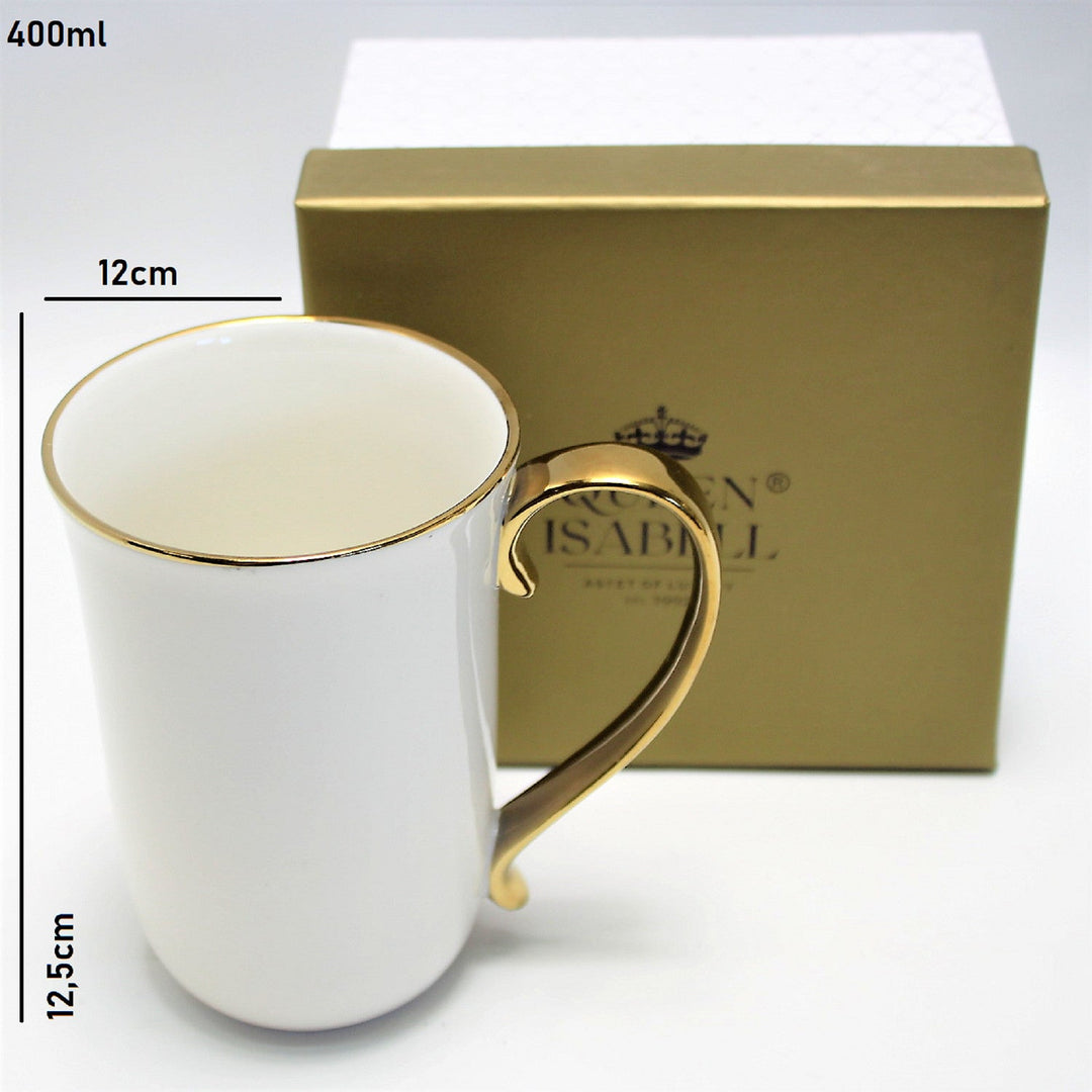 Голяма порцеланова чаша за кафе, 400 мл, Queen Isabell W23GD59-06426