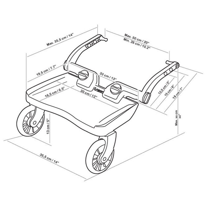 BuggyBoard MINI удължител за колички, до 22 кг, син