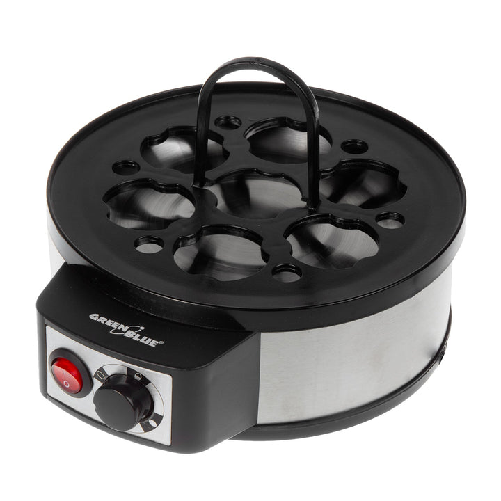 GreenBlue автоматична машина за варене на яйца, мощност 400 W, до 7 яйца, мерителна чаша, 220-240 V~, 50 Hz, GB573