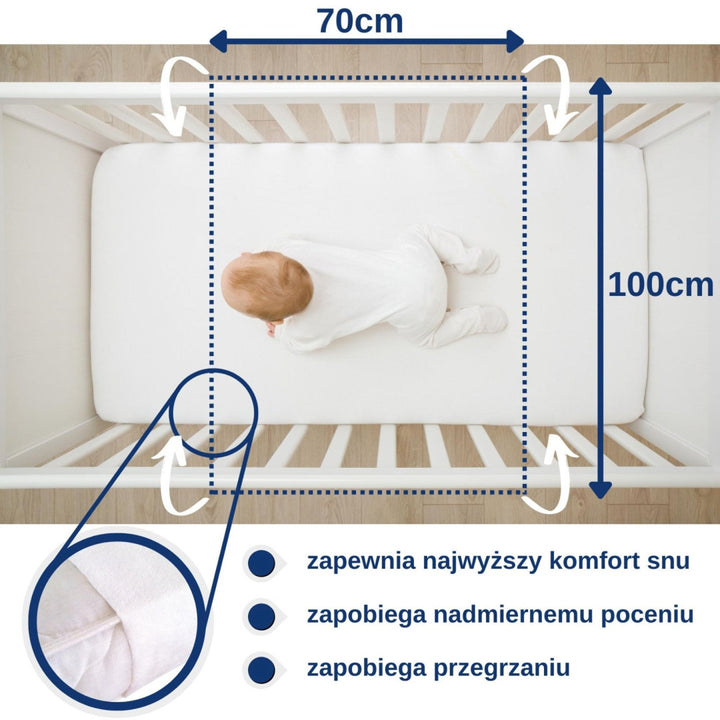 Snibbs водоустойчив протектор, гумирана хавлиена материя, 70x100 cm