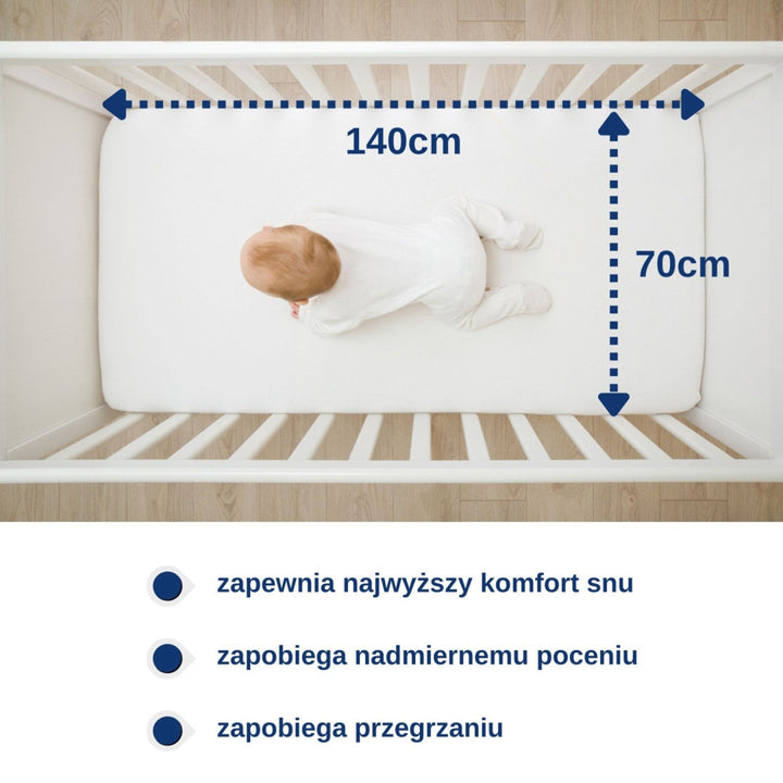 Snibbs водоустойчив чаршаф, бял, 70x140 cm, T-SNI-10024