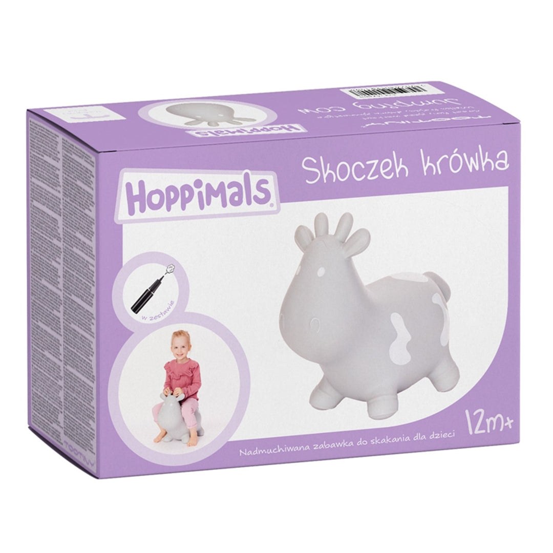Hoppimals гумен скачач, сива крава, помпа, T-TFF-NN140