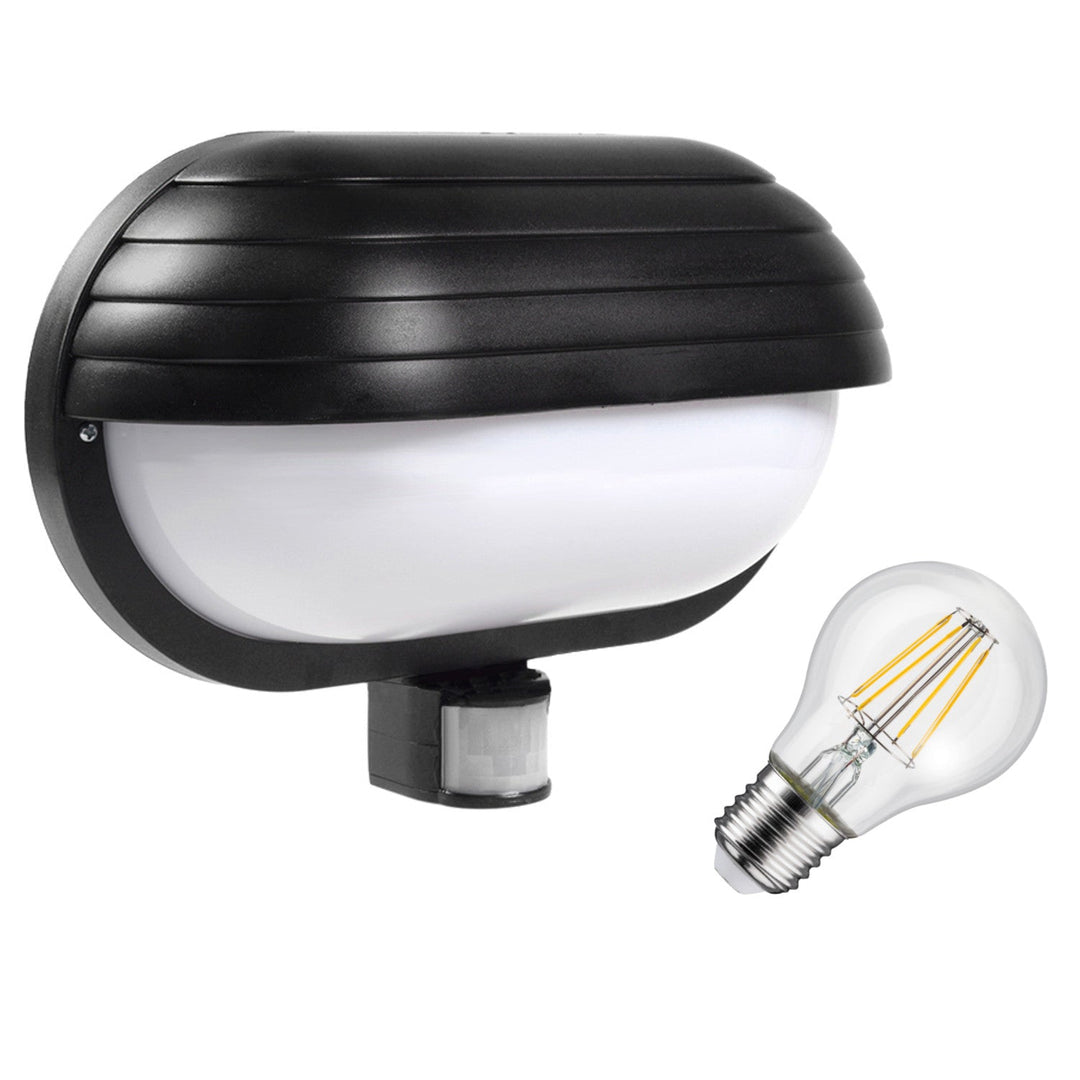 Corp de iluminat de perete Maclean, cu senzor PIR, max. 60W, 180°, MCE33B + LED 6W