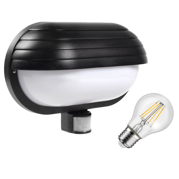 Стена лампа Maclean, с PIR сензор, макс. 60W, 180°, MCE33B + 11W LED