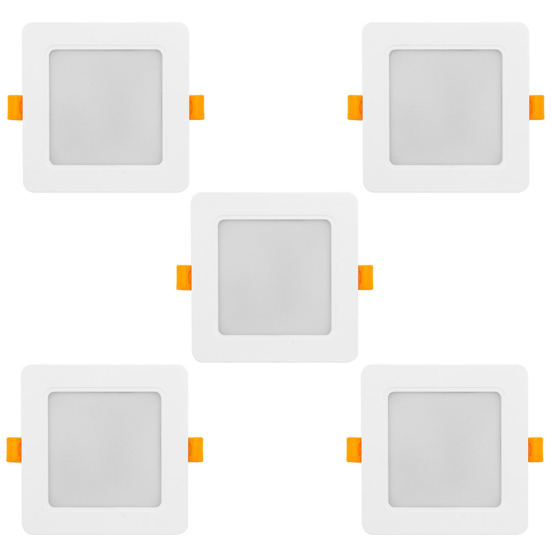 5x Maclean LED тавански панел, вграден SLIM, 9W, неутрално бял 4000K, 120*120*26mm, 900lm, MCE373 S