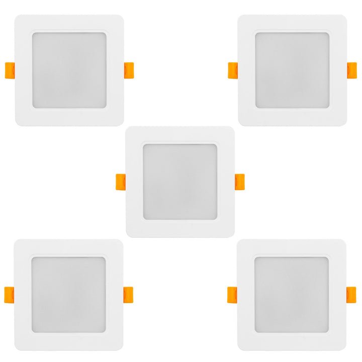 5x Maclean LED тавански панел, вграден SLIM, 9W, неутрално бял 4000K, 120*120*26mm, 900lm, MCE373 S