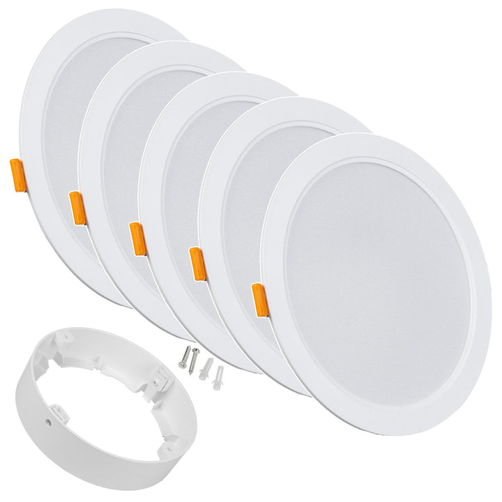 5x Maclean LED таванен панел, вграден SLIM, 18W, неутрално бял 4000K, 170*26mm, 1800 lm, MCE372 R + адаптер за повърхностен монтаж MCE377 R