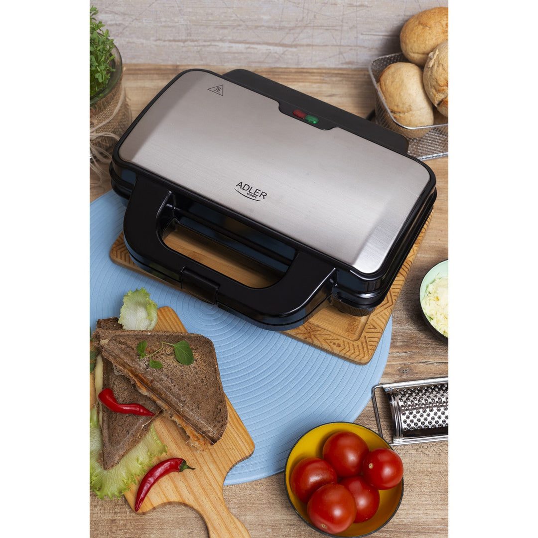 Тостер за сандвичи Adler, размер XXL, 1300 W, AD 3043