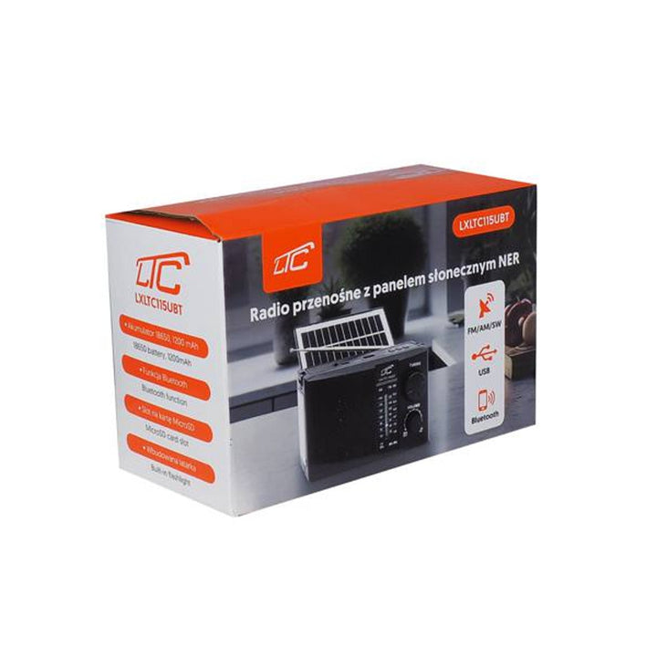 Преносимо радио LTC, Bluetooth, FM/AM/SW, соларен панел, LXLTC115UBT