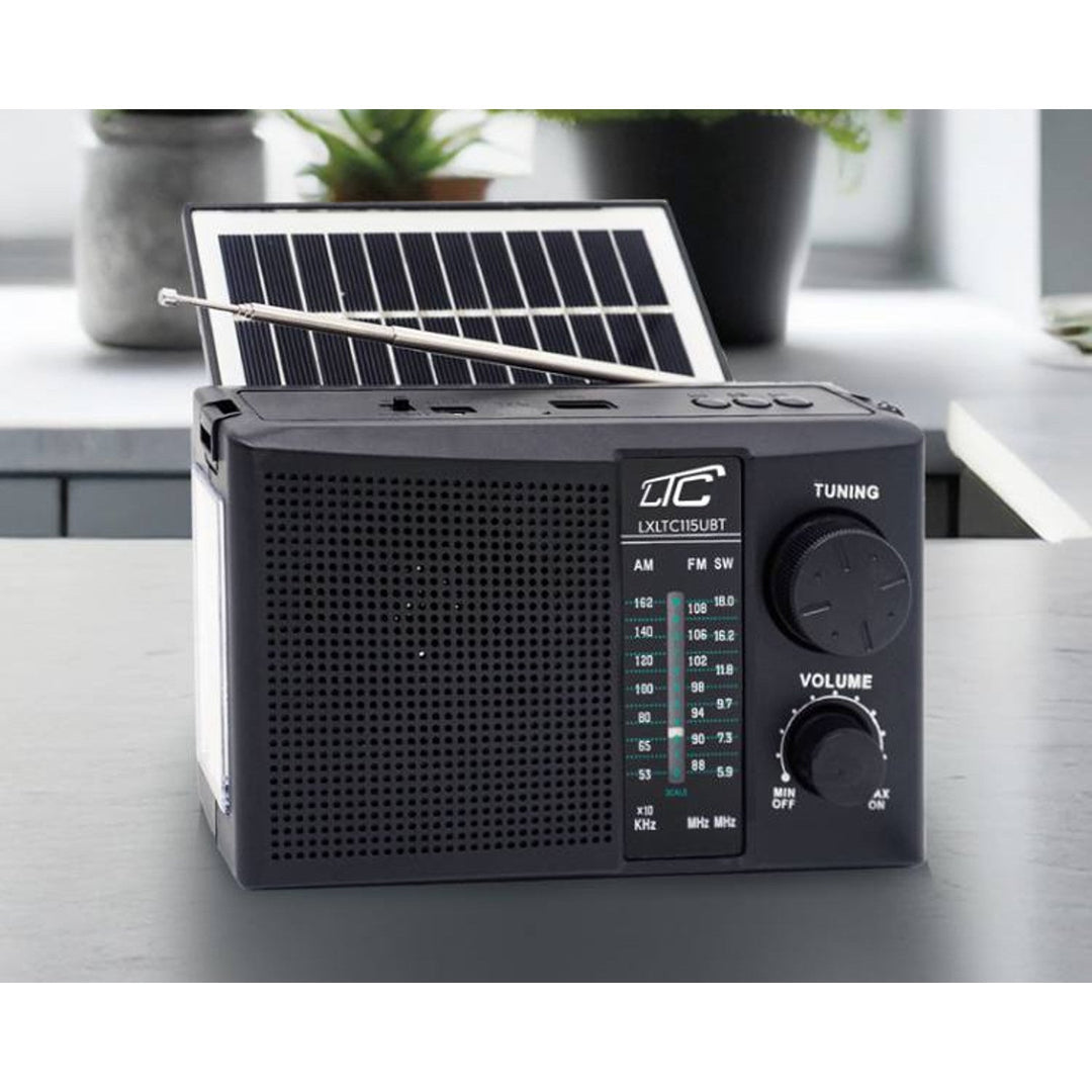 Преносимо радио LTC, Bluetooth, FM/AM/SW, соларен панел, LXLTC115UBT