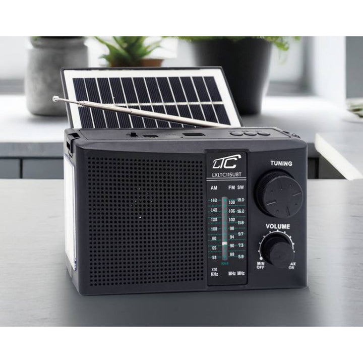 Преносимо радио LTC, Bluetooth, FM/AM/SW, соларен панел, LXLTC115UBT