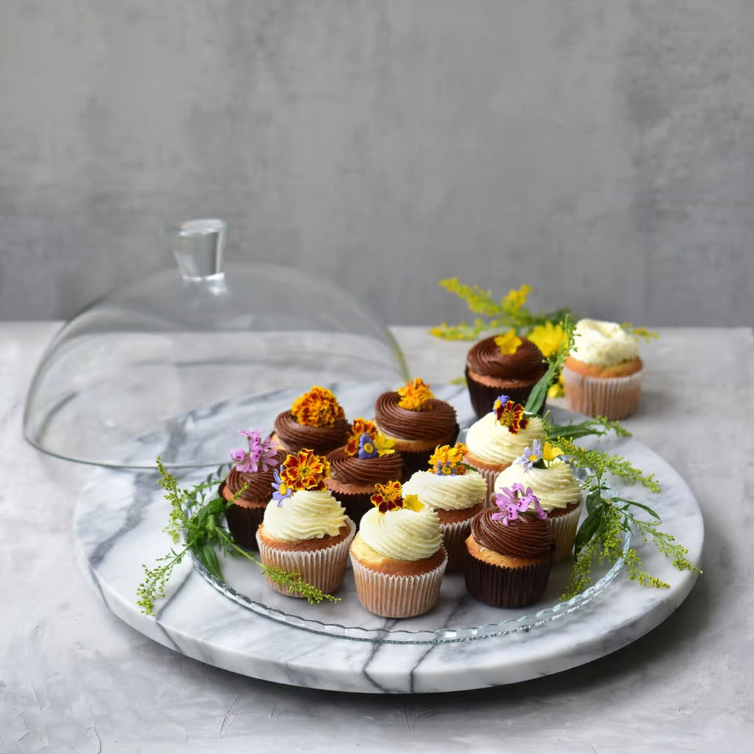 Стъклена поставка за торта с купол Pasabahce, 32 см, Patisserie