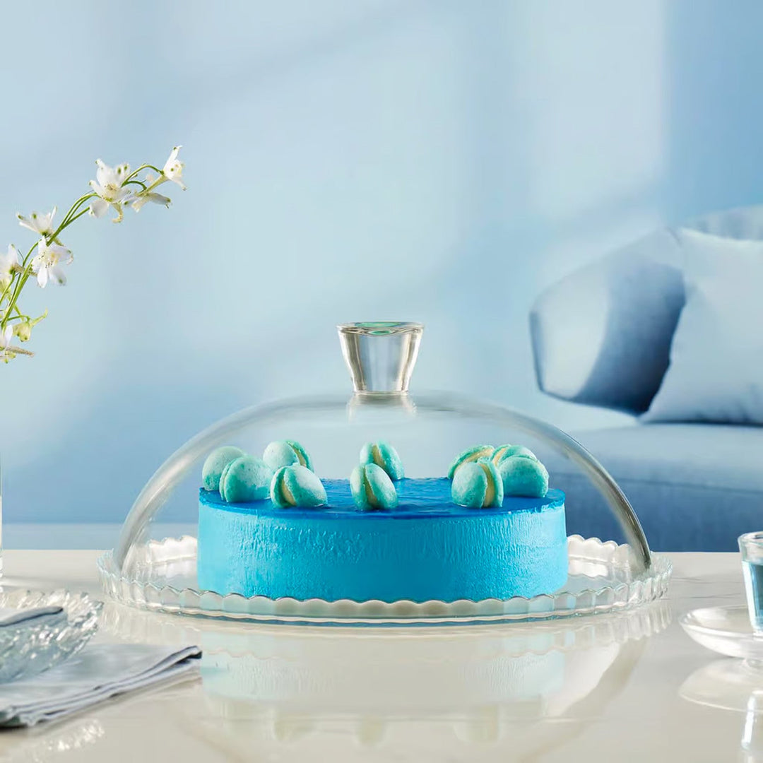 Стъклена поставка за торта с купол Pasabahce, 32 см, Patisserie