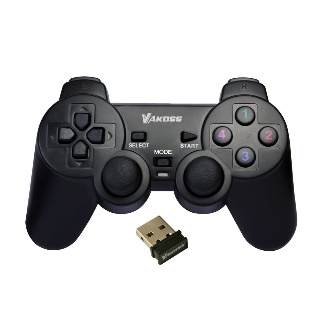 Vakoss геймпад, безжичен, за PC, PS3, черен, GP-4705BK