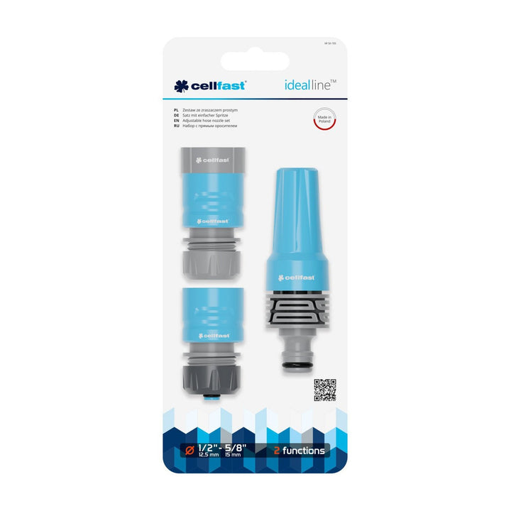 Комплект Cellfast, прав разпръсквач, 1/2" бързи съединители, Ideal